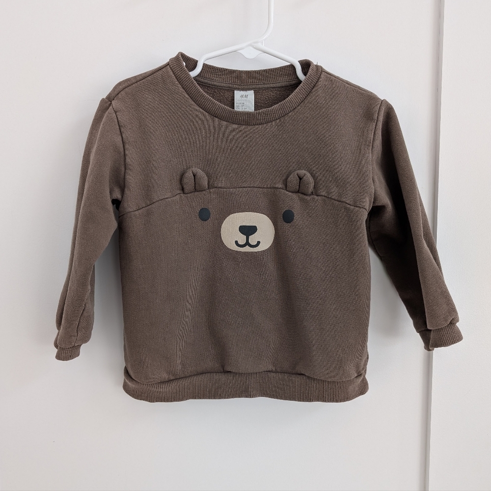 ✨4 for 12 H&M Bear Crew Neck Sweatshirt 3T